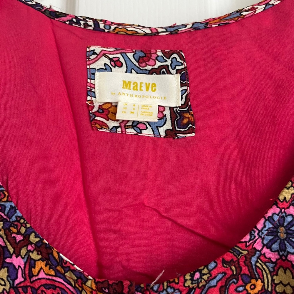 Maeve Printed Sleeveless Dress Size 4